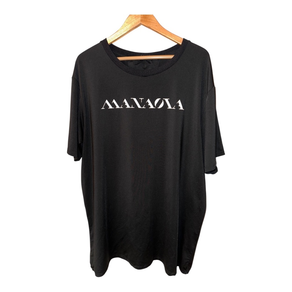 Manaola Hawaii Black Athletic Shirt 3X Tee